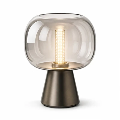LED bordlampe glassskjerm